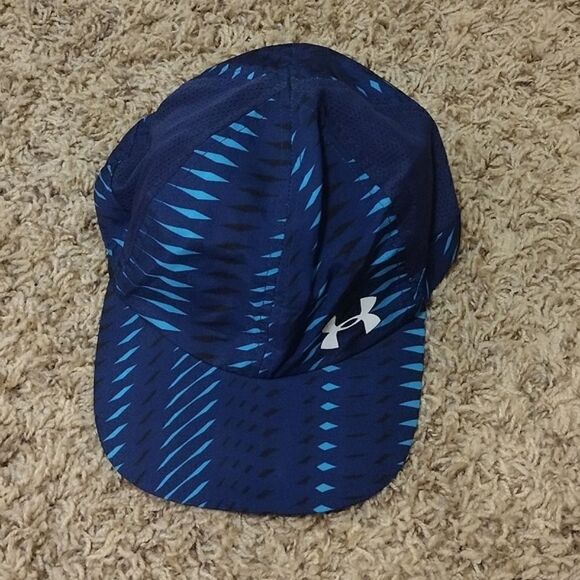 Under Armour Hat, Women's Blue Adjustable Velcro Athletic Running Cap One Size - Picture 2 of 10